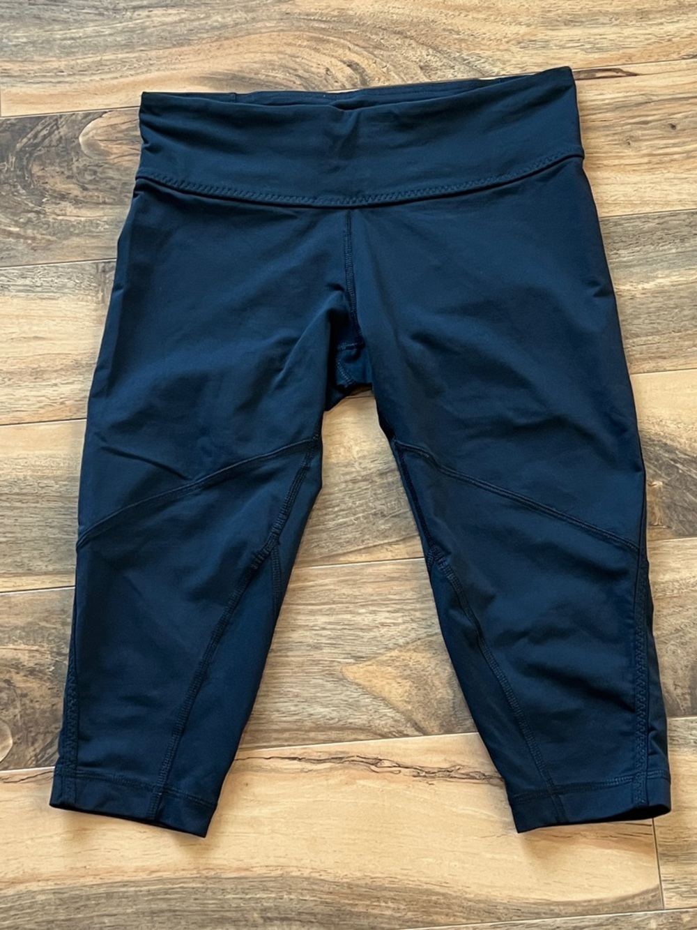 Lululemon Run Top Speed Crop Womens 6 Black Luxtreme Running Gym Leggings 15”